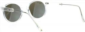 img 1 attached to Clear Retro Keyhole Sunglasses With Mirrored Lenses - SA106