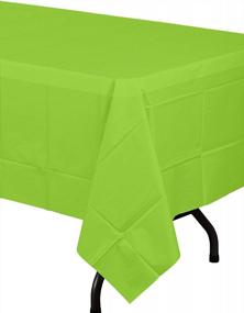 img 2 attached to Luscious Lime Green: 12-Pack Of Premium Rectangle Tablecloths (54In. X 108In.) For Any Occasion