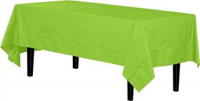 img 4 attached to Luscious Lime Green: 12-Pack Of Premium Rectangle Tablecloths (54In. X 108In.) For Any Occasion
