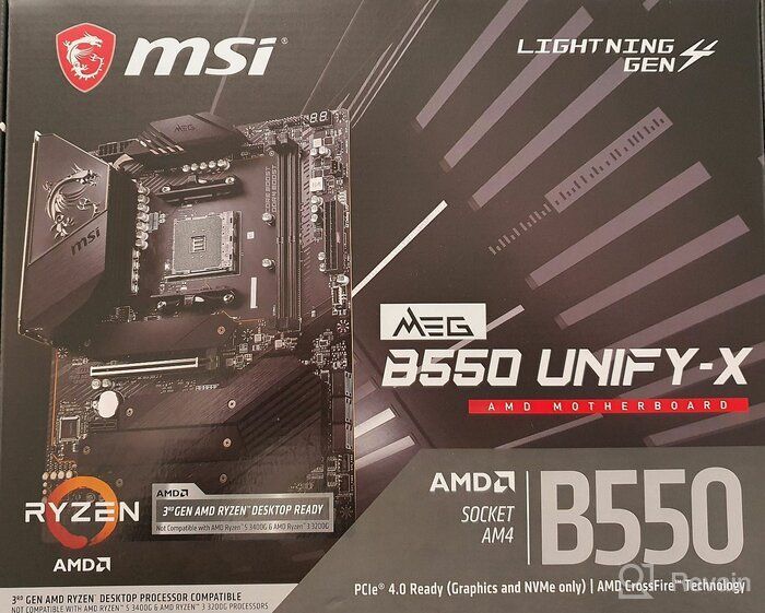 img 2 attached to 💻 MSI MEG B550 Unify-X Gaming Motherboard for AMD AM4 with DDR4, PCIe 4.0, SATA 6Gb/s, Dual M.2, USB 3.2 Gen 2, HDMI, Wi-Fi 6 AX, ATX, and Support for AMD Ryzen 5000 Series Processors review by Virot Nuankeaw ᠌