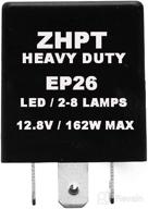 🔌 improved zhptam ep26 led flasher relay for hazard warning & turn signals, solving hyper flash flasher, 4-pin electronic led flasher relay for regular bulbs & led lights логотип