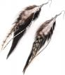 bohemian multicolor pheasant feather earrings handmade natural dangle jewelry (er006314) logo
