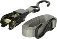 🔒 high tension ratchet tie-down with s hooks - 1" x 14' - keeper - 500 lbs. working load limit logo