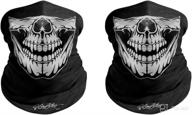 👦 2-pack child outdoor skull face mask - half dust-proof windproof motorcycle bicycle bike kids face mask for cycling, hiking, camping, climbing, fishing, jogging logo