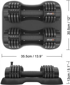 img 3 attached to Adjustable Dumbbell Set Free Weights - 12.5/27.5/44/55/66 Lbs For Men Women Full Body Workout Home Gym Fitness