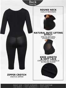 img 1 attached to Full Body Coverage Shaper Fajas For Women - KIWI RATA Womens Smooth Panty Bodysuit Compression Garment Knee Length
