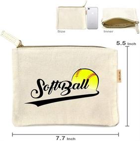 img 1 attached to Cotton Canvas Fashion Shopping Pcs Softball Women's Handbags & Wallets - Shoulder Bags
