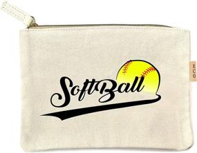 img 2 attached to Cotton Canvas Fashion Shopping Pcs Softball Women's Handbags & Wallets - Shoulder Bags