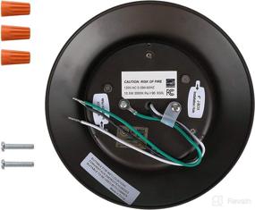 img 1 attached to 💡 6-Pack 4/6" J-Box Flush Mount Dimmable LED Disk Light, 15W (120W Equivalent), 120V, 5000K Bright White, Bronze Trim, ETL Listed - Wet Location Suitable - 7.5" Fixture Diameter