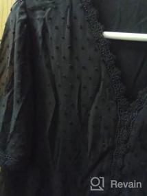 img 5 attached to Женское летнее платье в горошек со швейцарским кружевом и V-образным вырезом, с коротким рукавом, повседневное