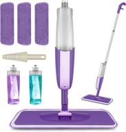 🧽 mexerris microfiber spray mop - 360° rotatable hardwood floor mop with 2 refillable bottles - wet/dry cleaning for laminate wood tiles - includes 3 reusable pads and 1 scrubber logo