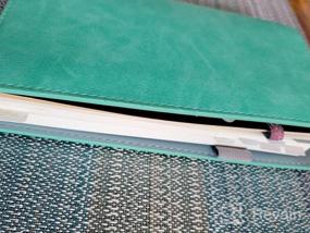 img 7 attached to Aqua Refillable Travel Journal With PU Leather Cover & Pen Holder - Perfect For Field Notes Notebooks!