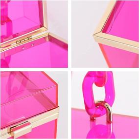 img 2 attached to Transparent Women's Clear Acrylic Plastic Clutch: Stylish Handbags & Wallets at Clutches & Evening Bags