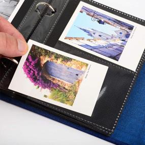 img 1 attached to 100-Pocket Mini Photo Album For Fujifilm Instax Mini Cameras, Polaroid Snap, And Kodak Mini Film - Blue
