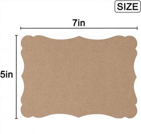 img 3 attached to 50 Pack Blank Kraft Cards Cardstock Thick Paper Brown Greeting Cards For DIY Gift Card Menus Crafting