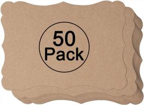 img 4 attached to 50 Pack Blank Kraft Cards Cardstock Thick Paper Brown Greeting Cards For DIY Gift Card Menus Crafting