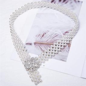 img 1 attached to Womens Wedding Rhinestone Crystal Business Women's Accessories - Belts