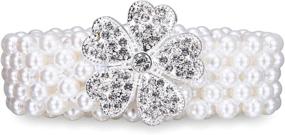 img 4 attached to Womens Wedding Rhinestone Crystal Business Women's Accessories - Belts