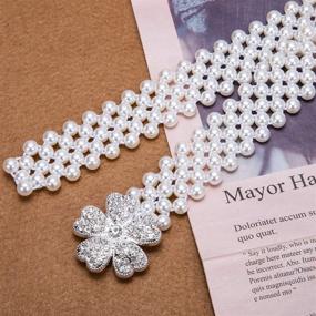 img 2 attached to Womens Wedding Rhinestone Crystal Business Women's Accessories - Belts