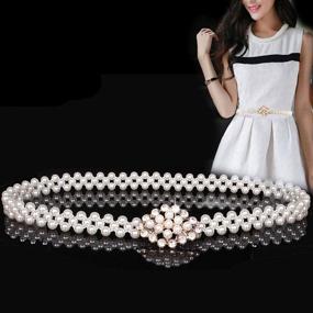 img 2 attached to Elevate Your Style with Elegant Rhinestone Amiveil Stretch Belts for Women's Accessories
