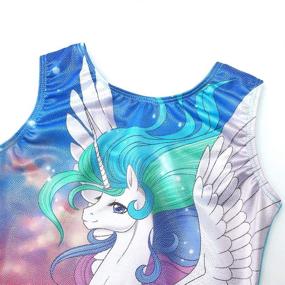 img 2 attached to 🦄 DAXIANG Unicorn Gymnastics Leotards Biketards for Girls' Clothing - Active