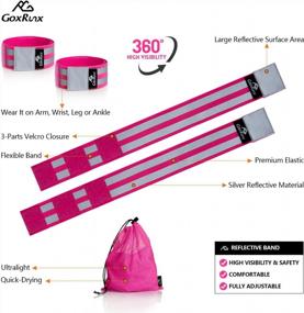 img 2 attached to 6 Pcs Reflective Bands: High Visibility Running Gear For Women Men - Safety Straps Bracelets For Running, Cycling & Walking