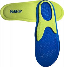 img 2 attached to Children'S Slim Gel + Memory Foam Hybrid Insole For Comfort, Cushion & Pain Relief. JellyFoam By KidSole ((20 CM) Toddler Size 11-1.5)