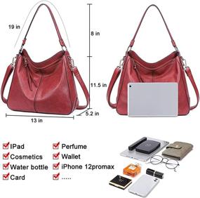 img 3 attached to CLUCI Handbags Leather Crossbody Shoulder Women's Handbags & Wallets : Hobo Bags