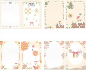 img 2 attached to Christmas Stationary Paper And Envelopes Set - 40Pcs (20 Sheets Letter Paper + 20 Pcs Cute Envelopes) With Water-Based Adhesive, 4 Styles Design, SCStyle S5