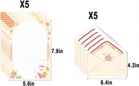 img 3 attached to Christmas Stationary Paper And Envelopes Set - 40Pcs (20 Sheets Letter Paper + 20 Pcs Cute Envelopes) With Water-Based Adhesive, 4 Styles Design, SCStyle S5