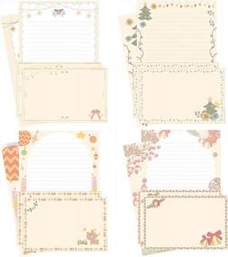 img 4 attached to Christmas Stationary Paper And Envelopes Set - 40Pcs (20 Sheets Letter Paper + 20 Pcs Cute Envelopes) With Water-Based Adhesive, 4 Styles Design, SCStyle S5