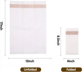 img 2 attached to Vplus 200-Pack Elegant Rose Gold Disposable Guest Towels For Parties, Weddings, And Christmas Parties - Soft, Absorbent Bathroom And Dinner Napkins Linen Like