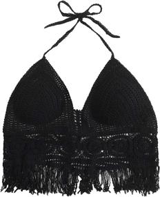 img 4 attached to Romwe Womens Crochet Backless One Size Women's Clothing and Swimsuits & Cover Ups