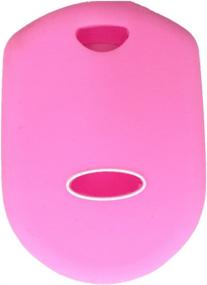 img 2 attached to 🔑 Ezzy Auto Pink Silicone Rubber Key Fob Case for Ford - 4 Buttons Key Cover & Skin Protector