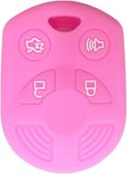 🔑 ezzy auto pink silicone rubber key fob case for ford - 4 buttons key cover & skin protector логотип