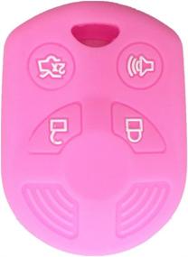 img 4 attached to 🔑 Ezzy Auto Pink Silicone Rubber Key Fob Case for Ford - 4 Buttons Key Cover & Skin Protector