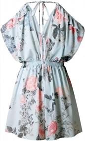 img 2 attached to Flower Printed Spaghetti Strap V Neck Romper Jumpsuit For Women - Sexy And Short