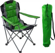 experience ultimate comfort with gigatent folding camping chair – lightweight, padded seat with back support, armrests and carrying bag! logo