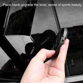 img 2 attached to 2Pcs ABS Piano Black Racing Rear Side Window Louvers Air Vent Scoop Shades Cover Blinds Exterior Accessories Compatible With Latest 2021 Tesla Model Y