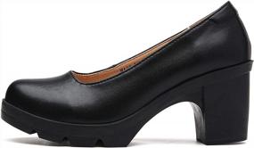 img 1 attached to Stylish And Comfortable Women'S Leather Oxfords With Platform Mid Heel, Perfect For Work And Special Occasions