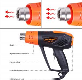 img 2 attached to Powerful And Versatile Heat Gun With LCD Display And Adjustable Settings - CARTMAN 1500W Electric Heat Gun With 4 Nozzles