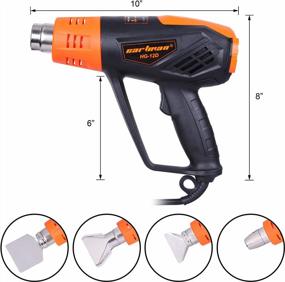 img 3 attached to Powerful And Versatile Heat Gun With LCD Display And Adjustable Settings - CARTMAN 1500W Electric Heat Gun With 4 Nozzles