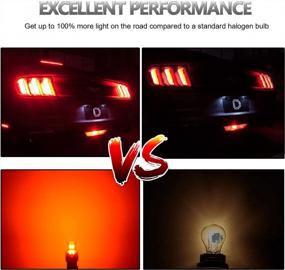 img 1 attached to High Performance JDM ASTAR 1157 2057 7508 Red LED Bulbs With 3020 Chips For Super Bright 1:1 Design