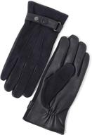 ultimate warmth and style: lambskin leather winter italian touchscreen men's accessories at gloves & mittens logo