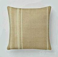 cotton striped square pillow decorative logo