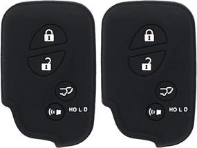 img 3 attached to 🔑 2-Pack XUHANG Silicone Key Fob Skin Cover Keyless Entry Remote Case Shell Protector for Lexus GS430 GS300 IS350 IS250 LS460 GS450h GS350 ES350 LS600h LX570 RX450h RX350 HS250h - Black