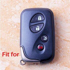 img 1 attached to 🔑 2-Pack XUHANG Silicone Key Fob Skin Cover Keyless Entry Remote Case Shell Protector for Lexus GS430 GS300 IS350 IS250 LS460 GS450h GS350 ES350 LS600h LX570 RX450h RX350 HS250h - Black