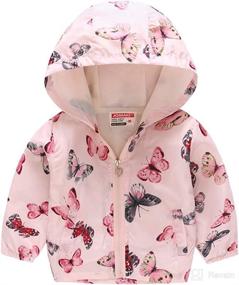 img 2 attached to Cute Cartoon Print Toddler Jacket: TUIJI Lightweight Zip Hooded Trench for Boys and Girls - Perfect Windbreaker for Outdoor Play and Dust Protection