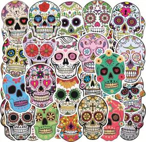img 3 attached to Cute Skull Stickers For Vinyl Skateboards, Guitars, Laptops, And Travel Gear - 50 Random Music And Film Decals (Not Completely Random)