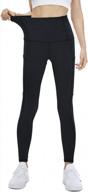 women's molybell active pants: high waisted workout yoga capri leggings with pockets! logo